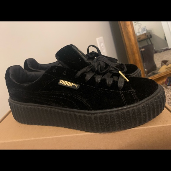 Puma Shoes - Black Velvet Fenty Pumas by Rihanna.